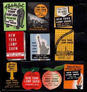 USA - 10 Advertising Stamps for New York Lamp Shows, Hotel New Yorker - MNH