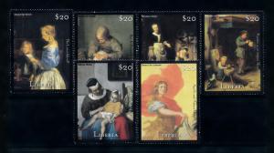 [76482] Liberia 2000 Painting Gerard ter Borch Maes Metsu  MNH