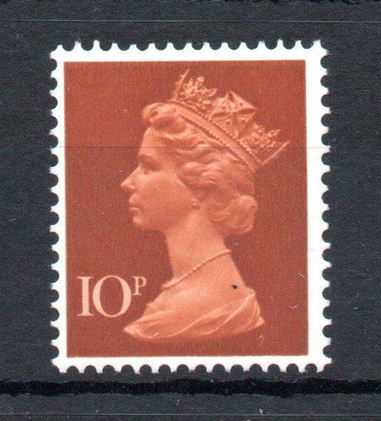 10p MACHIN UNMOUNTED MINT WITH PHOSPHOR OMITTED