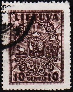 Lithuania.1934 10c S.G.400 Fine Used