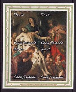 Cook Is.-Scott#B74- id10- unused NH sheet-Christmas-Paintings-A