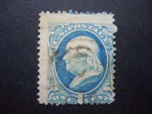 1873 #156 1c Franklin Perf 12 Used