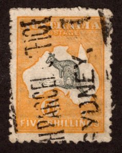 KAPPYSstamps AUSTRALIA ROO SCOTT 44 5S WMKD 9 P11.5X12 USED VF-XF CV $475 H354