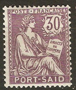 France Off Egypt Pt. Said 27 Mi 27 MH VF 1903 SCV $6.75