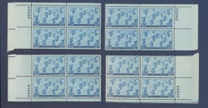 USA - Scott 935 - MNH matched plate block set #23343 - NAVY -  1945