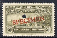 Honduras 1931 Discovery of America 50c unmounted mint opt...