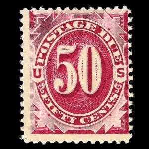 WCstamps: U.S. Scott #J28 / 50c Bright Claret Postage Due VG/F Mint OGnh CV $250