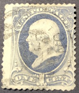 U.S.  Scott#145 - 1 cent Franklin - 1870