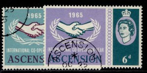ASCENSION QEII SG89-90, 1965 INTL Co-Operation year set, FINE USED.
