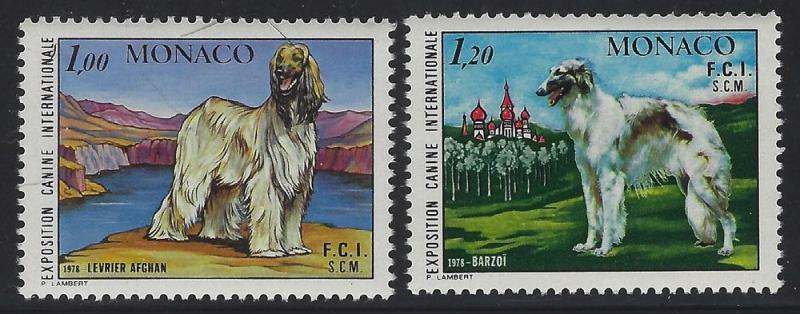 Monaco 1978 Monte Carlo Dog Show set Sc# 1126-27 NH