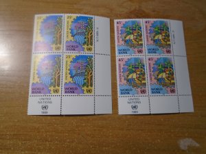 United Nations  New York  #  546-47   MNH   Imprint Block