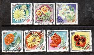 Mongolia Flowers 1315-1321 CTO  VF NH