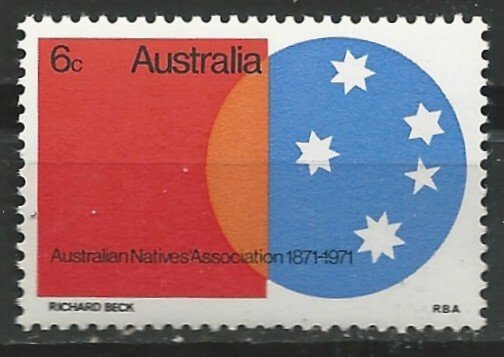 Australia # 496  Native Association   (1) Mint NH