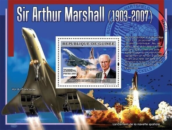 Guinea 2007 MNH - CELEBRITES-Sir Arthur Marshall: Concorde. Mi 5124/BL1417