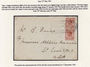 Gibraltar 1931 Letter Cover Issue Fine Used 1.5d. 295935