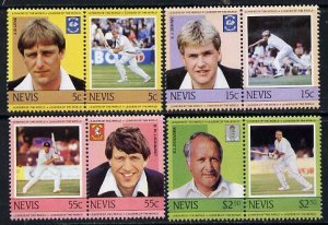 NEVIS - 1984 - Cricketers, Series 2 - Perf 8v Set - Mint Never Hinged