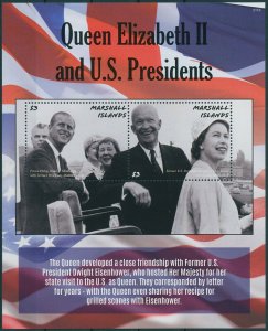 Marshall Isl 2021 MNH Queen Elizabeth II Stamps US Presidents Eisenhower 2v M/S