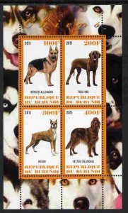 BURUNDI - 2011 - Dogs - Perf 4v Sheet #2 - Mint Never Hinged