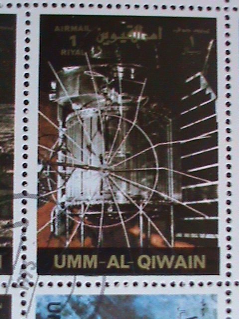 ​UNN AL QIWAIN STAMP:HISTORY OF SPACE  STAMPS CTO LARGE FULL SHEET VERY FINE