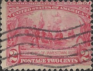 # 329 USED CARMINE FOUNDING OF JAMESTOWN SCV-4.00