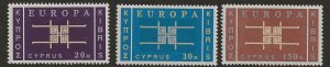 Cyprus 229-31 1963  set 3  VF  Mint hinged