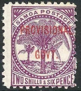 Samoa SG97 2/6 Reddish Purple opt Provisional Govt M/M