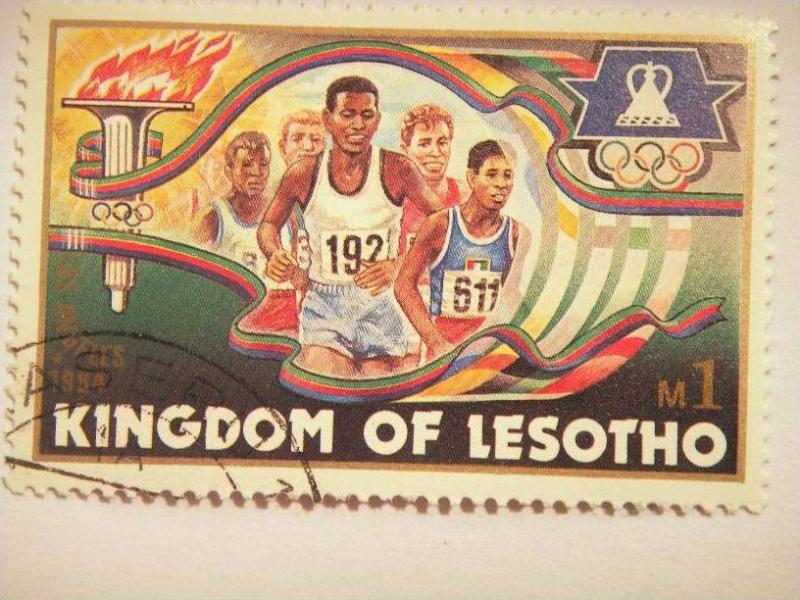 LESOTHO, 1984 1m CTO, Olympic Games, Los Angeles SG 594  Value £ 0.30