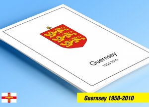 COLOR PRINTED GB GUERNSEY 1958-2010 STAMP ALBUM PAGES (145 illustrated pages)