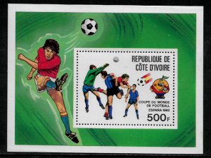 Ivory Coast #605 MNH S/Sheet - ESPANA '82 Soccer