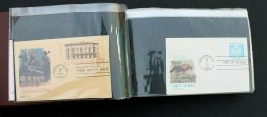 US Stamp Collection, Postal Card FDC Large Lot of 100 Cards in Lighthouse Album
