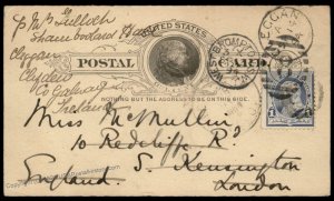 USA 1894 Colorado Estes Park Galway Ireland England Cover Postal Card 88024