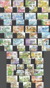 Ca 2011 Central Africa Fauna Birds Animals Butterflies Marine Life 26+26 Mnh