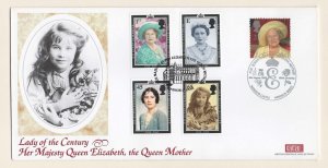 GB 2002 Queen Mother double dated FDC, set with Windsor Sp h/s, and 2000 QM 27