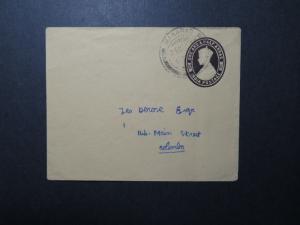 India 1943 1.5 Anna Postal Stationery Cover to Ceylon (I) - Z11668