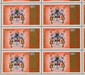 NEW ZEALAND : 1971 City Centenaries set sheets inc imprints. MNH **. Jury NZ £80