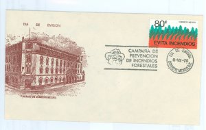 Mexico 1146 1976 U/A FDC, Forest Fire Prevention
