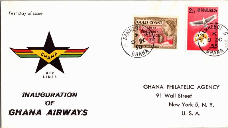 Ghana, Worldwide First Day Cover, Aviation