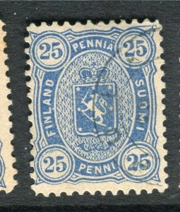 FINLAND; 1885 classic Numeral new colour issue used Shade of 25p.