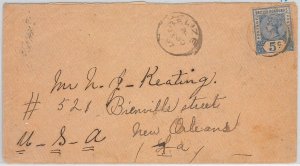 48732 - BRITISH HONDURAS Belize - POSTAL HISTORY - COVER to USA 1897