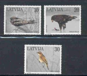 Latvia Sc 436-8 1997 birds stamp set mint NH