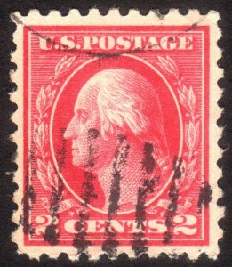 1914, US 2c, Washington, Used, well centered, Sc 425