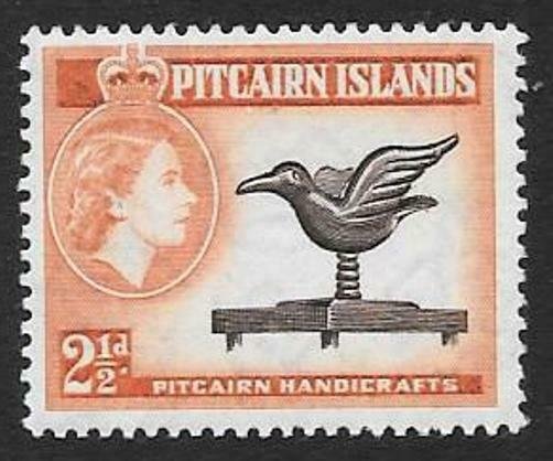 PITCAIRN ISLANDS SG21 1957 2½d DEEP BROWN & RED-ORANGE  MNH