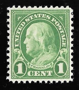 632 1 cent Franklin, Green Stamp mint OG NH EGRADED XF 92 XXF