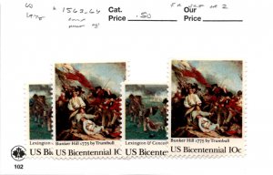 United States Postage Stamp, #1563-1564 Mint NH (2 Ea), 1975 Revolution (AF)