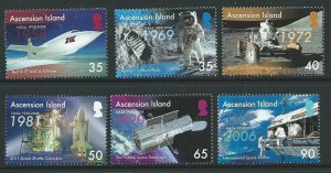 ASCENSION SG1004/8 2008 50th ANNIV OF NASA MNH