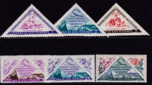 San Marino 1952 Riccione Philatelic Exposition Complete (6)  VF/NH Airmails