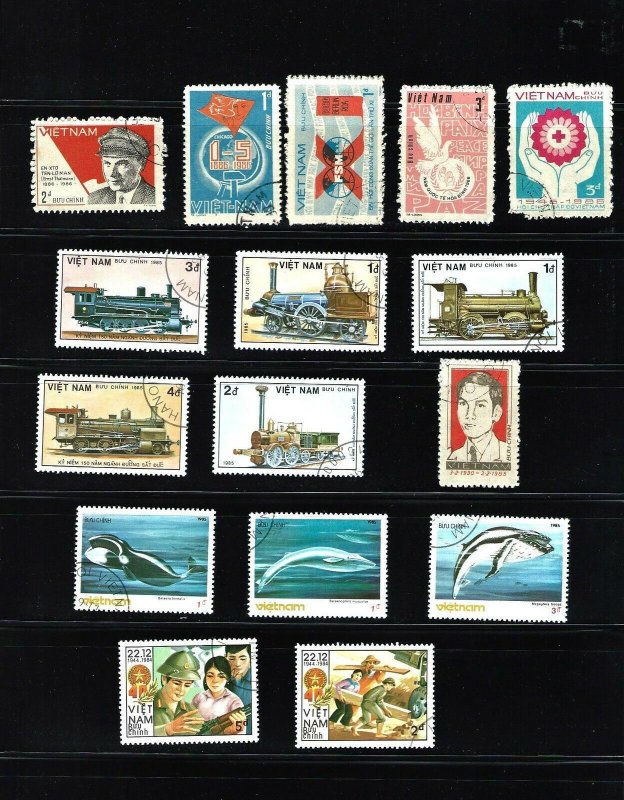 AZ3U  Vietnam 1949-1989 Collection of 43 different stamps used