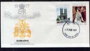 Barbados 453-454 Queen Elizabeth II Silver Jubilee U/A FDC