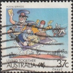 Australia #1063 1988 37c Living Together - Postal Services USED-Fine-NH. 