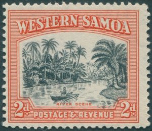 Samoa 1935 2d black & orange Perf 14 SG182 unused